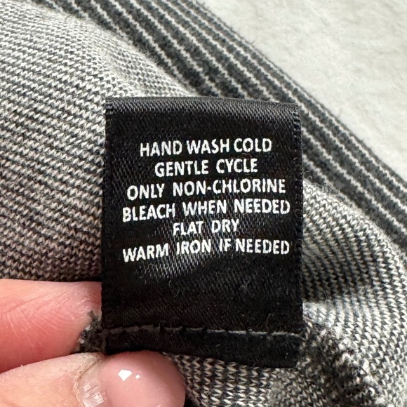 Skies Are Blue Women's Size S Black Striped Rouched Bow Sleeve Sweatshirt - Picture 7 of 9